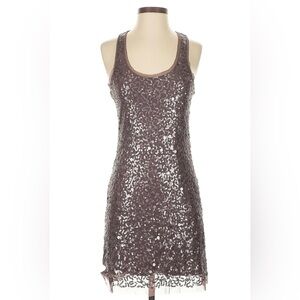 Max Studio Brown Sequin Mini Dress